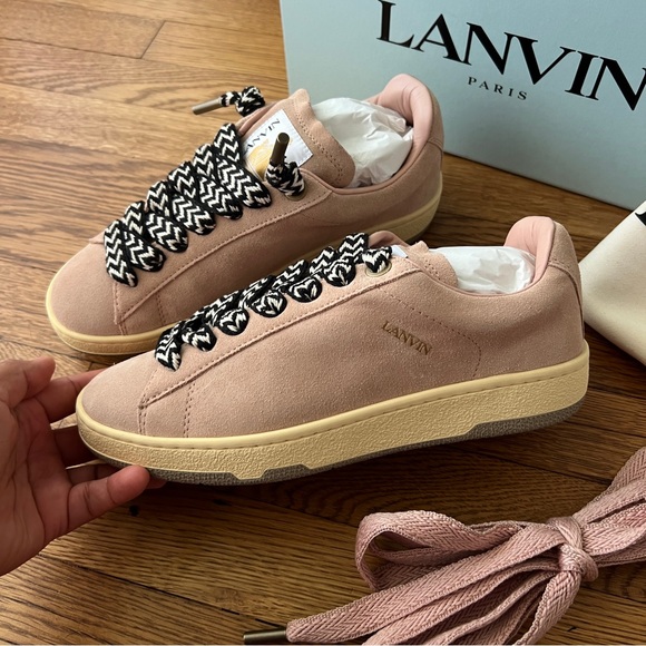 LANVIN SUEDE CURB LITE SNEAKERS - Picture 8 of 12